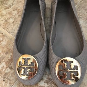 Quilted Tory Burch Minnie flats
